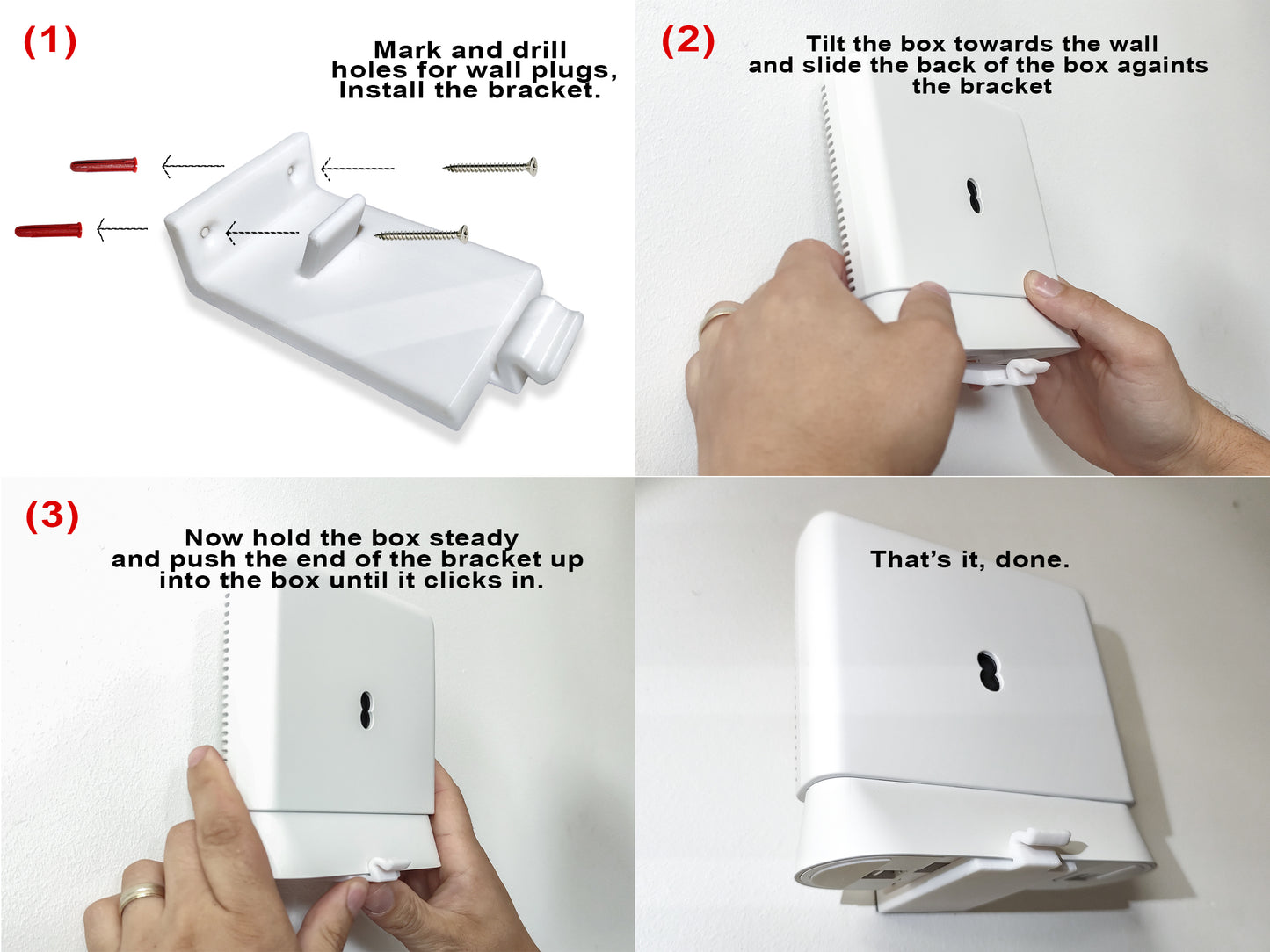 Decoralin Wall Mount for EE Smart WiFi Booster/Extender SW30A, Easy to Install, Complete with Screws and Fixings,White - Decoralin