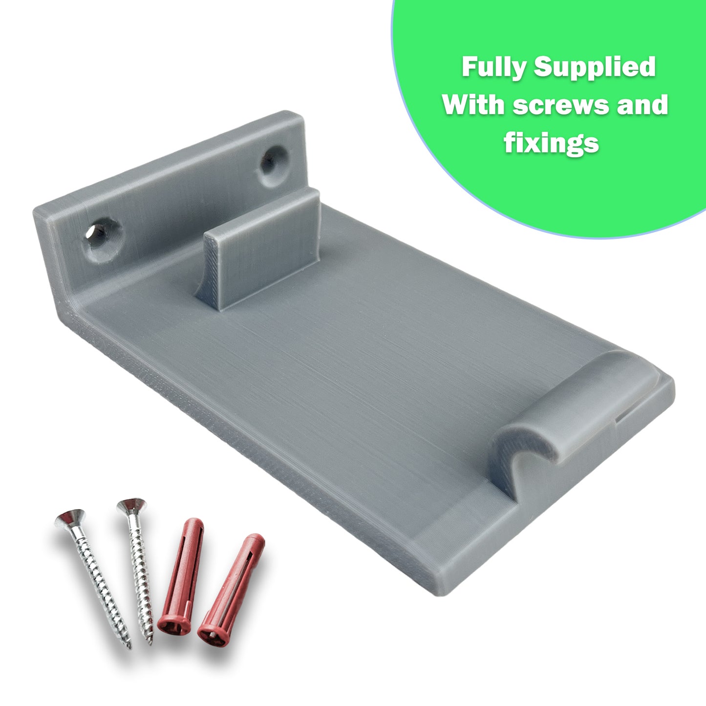 Decoralin Wall Mount for EE Smart WiFi 7 Router (Model SW40J) β Grey Router Holder Bracket with Tilt & Click Fit, Cable Gap & Ventilation β Secure Wall Mount with Screws & Plugs Included