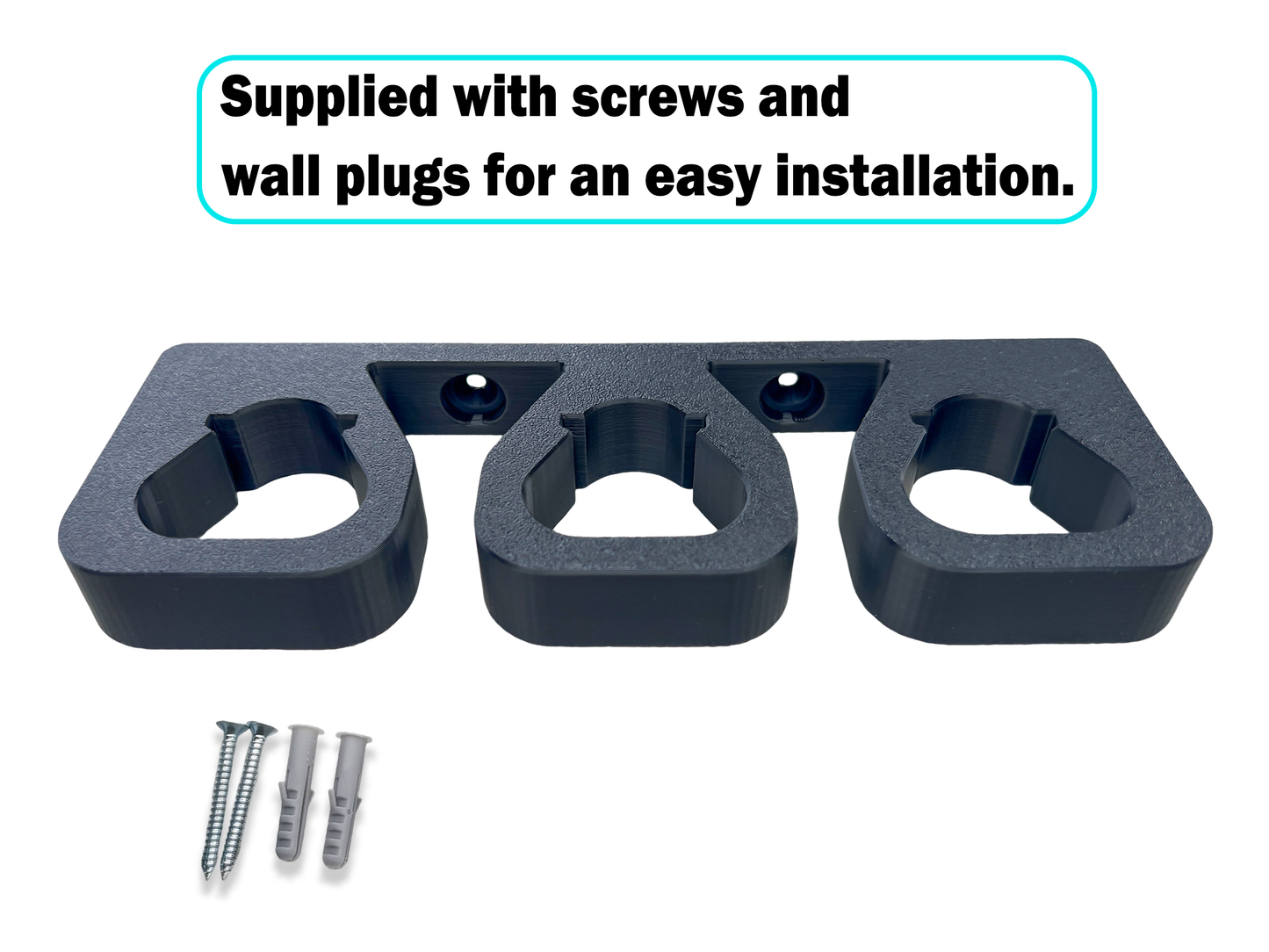 Decoralin Wall Mount for Bosch 12V Battery – Compatible with Bosch GBA Professional & BAT Home Series – Battery Holder Organizer for 12V Power Tools – Holds 3 Batteries – Made in Europe