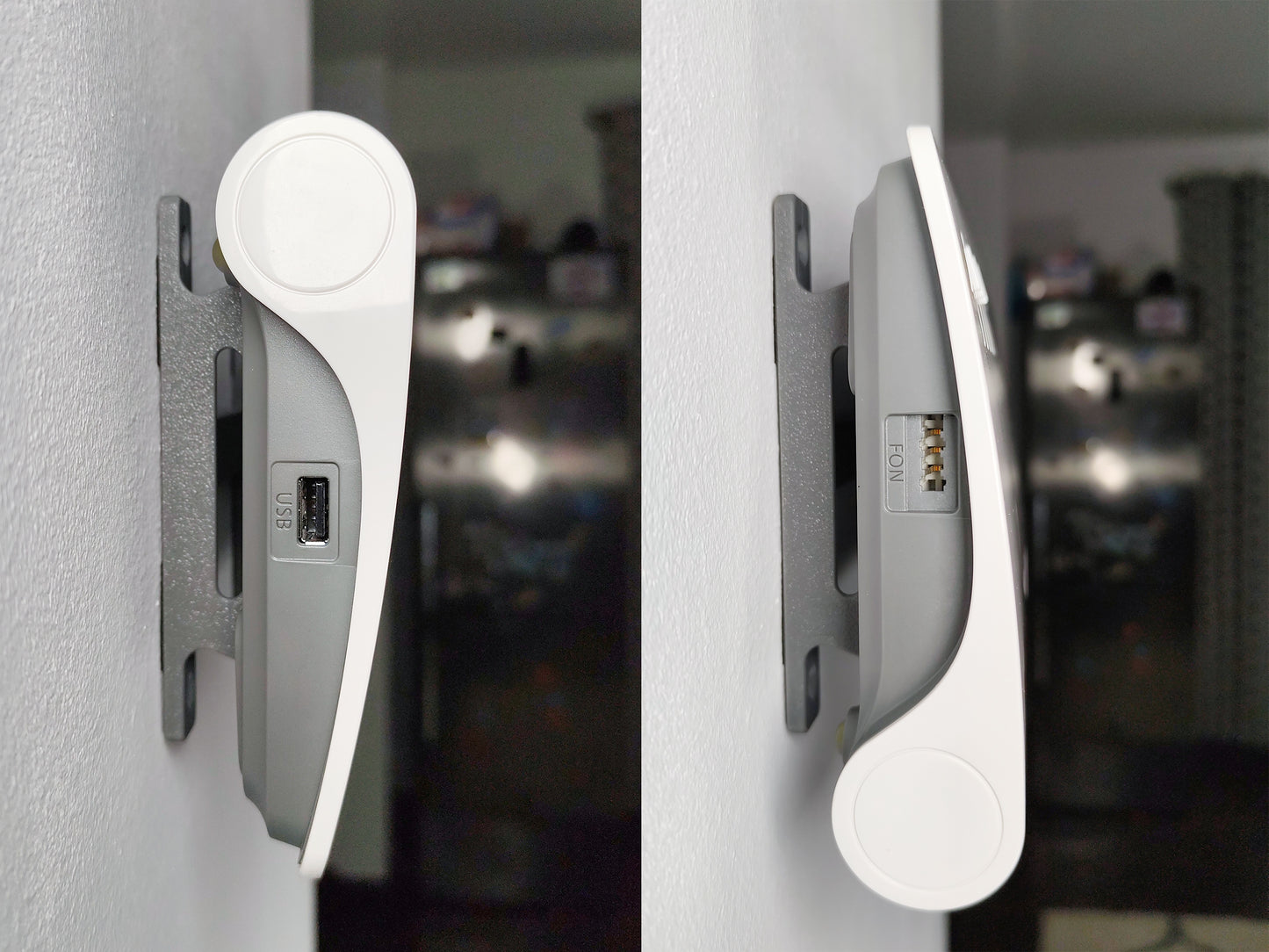 Decoralin Wall Mount for AVM Fritzbox 7590 AX Complete with Screws and Fixings Grey - Decoralin