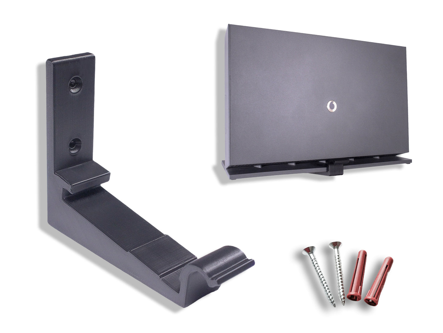 Decoralin Wall Mounting Bracket for Vodafone WiFi Hub THG3000 THG3000g - Black - Decoralin