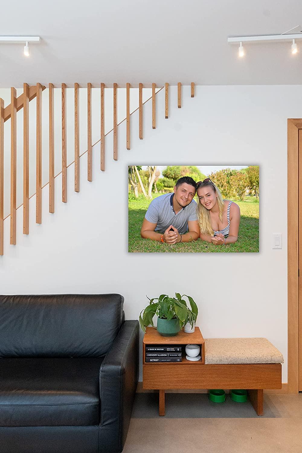 Personalised Framed Canvas Custom Print Your Picture On Canvas Wall Art Ready to Hang - Decoralin