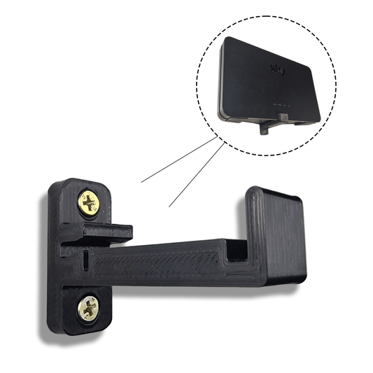 Sky Broadband Wi-fi Router Hub Box SR203 SR204 Wall Mount Bracket with Fixings Black - Decoralin