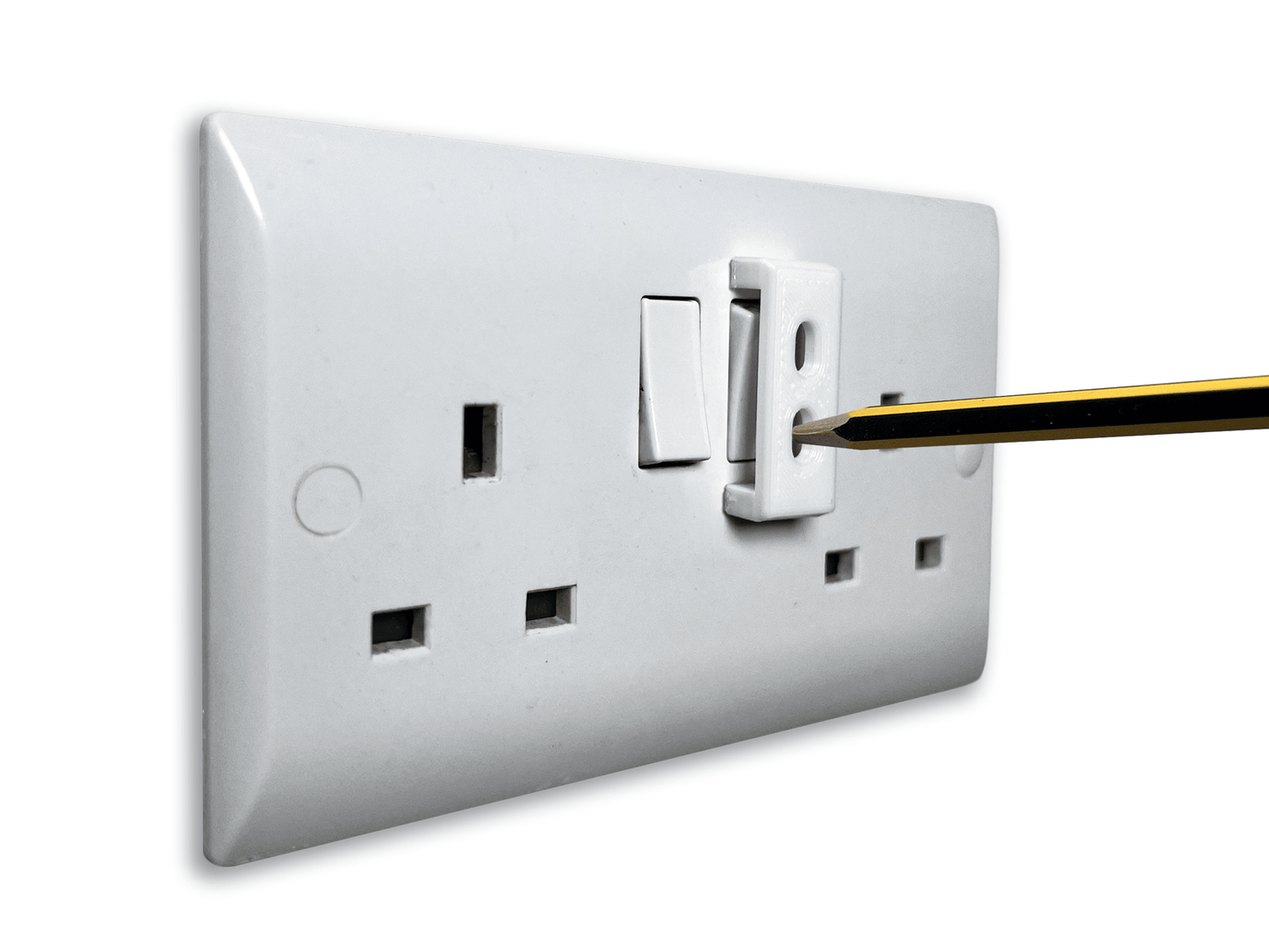 Socket Switch Cover Guard Caps Prevents Kids or Accidental On Off Switching Whilst Allowing Easy Access for Intentional Switching Pack of 4 - Decoralin