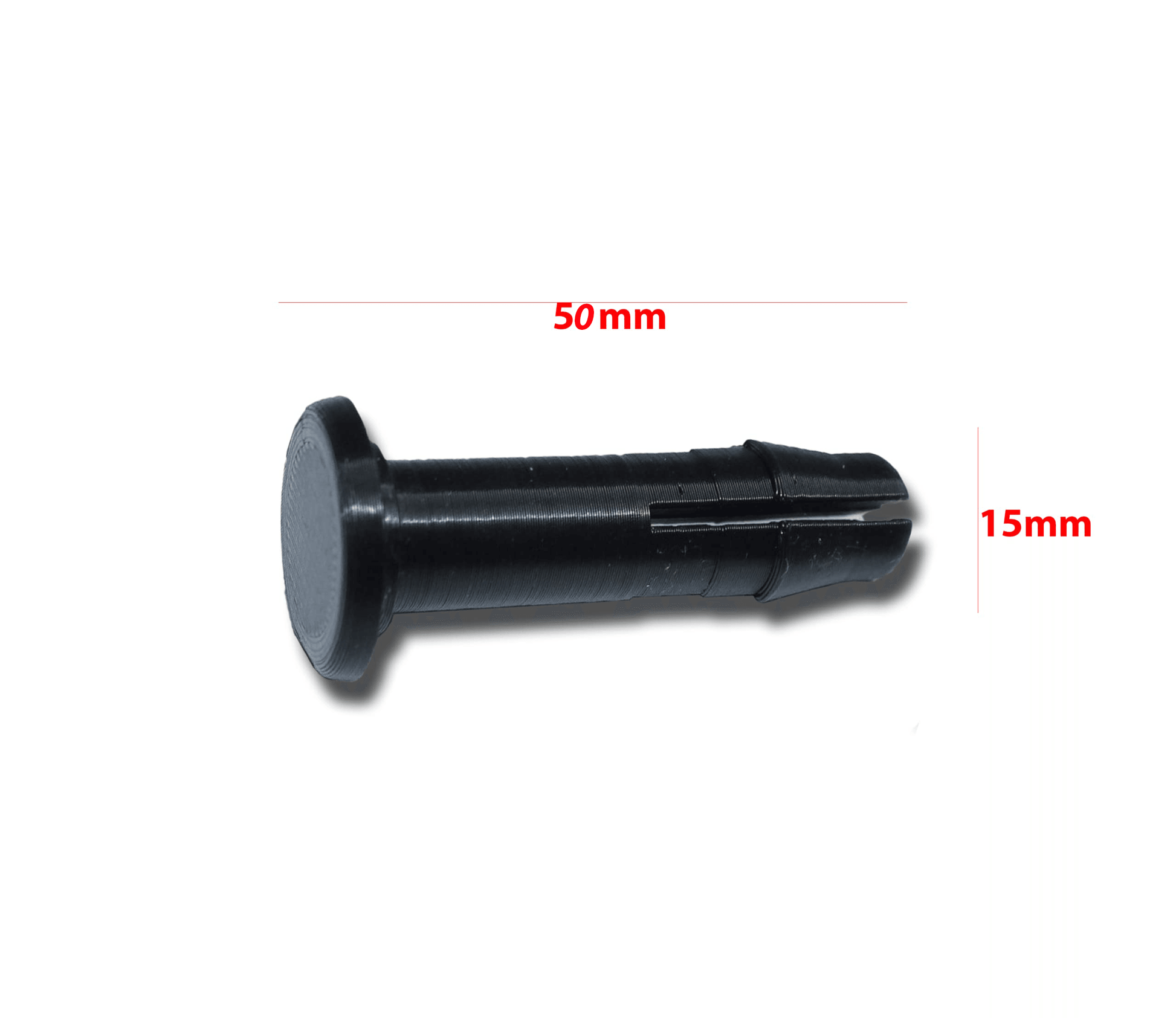 UK Wheelie Bin Lid Hinge Pin Plastic Plug (50mm x 15mm) Set of 2 - Decoralin