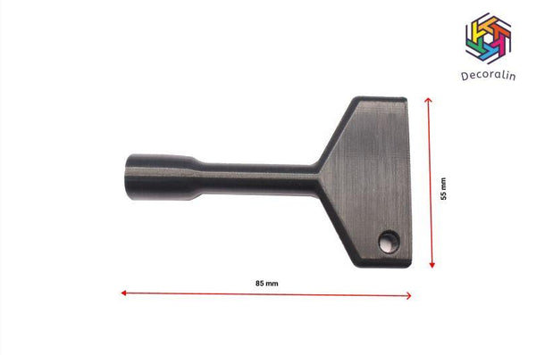 Decoralin Universal Wheelie Bin Key - Extra Long Handle - Triangular F