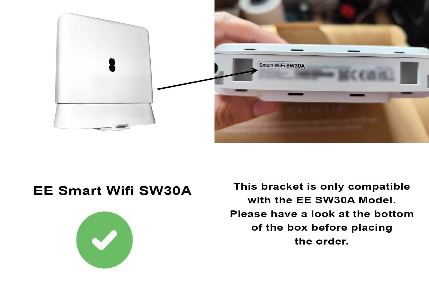 Decoralin Wall Mount for EE Smart WiFi Booster/Extender SW30A, Easy to Install, Complete with Screws and Fixings,White Decoralin Wall Mount for EE Smart WiFi Booster/Extender SW30A, Easy to Install, Complete with Screws and Fixings,White