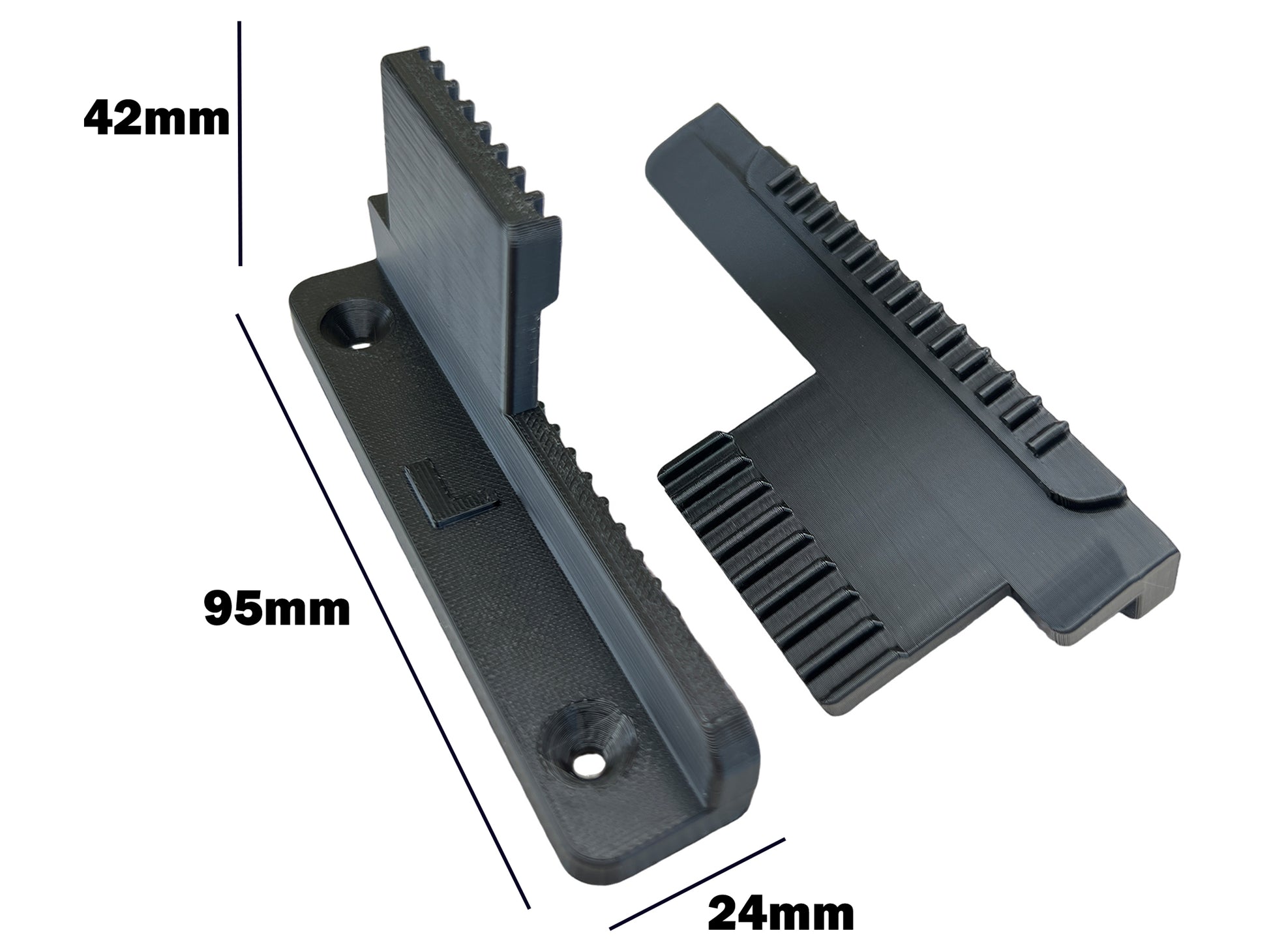 Decoralin Wall Mount for Einhell Power X-Charger 3A – 2-Parts Plastic Holder with Screws & Plugs – Black Bracket for Clean & Secure Wall Storage (Not for Twincharger or Fast Charger) - Decoralin