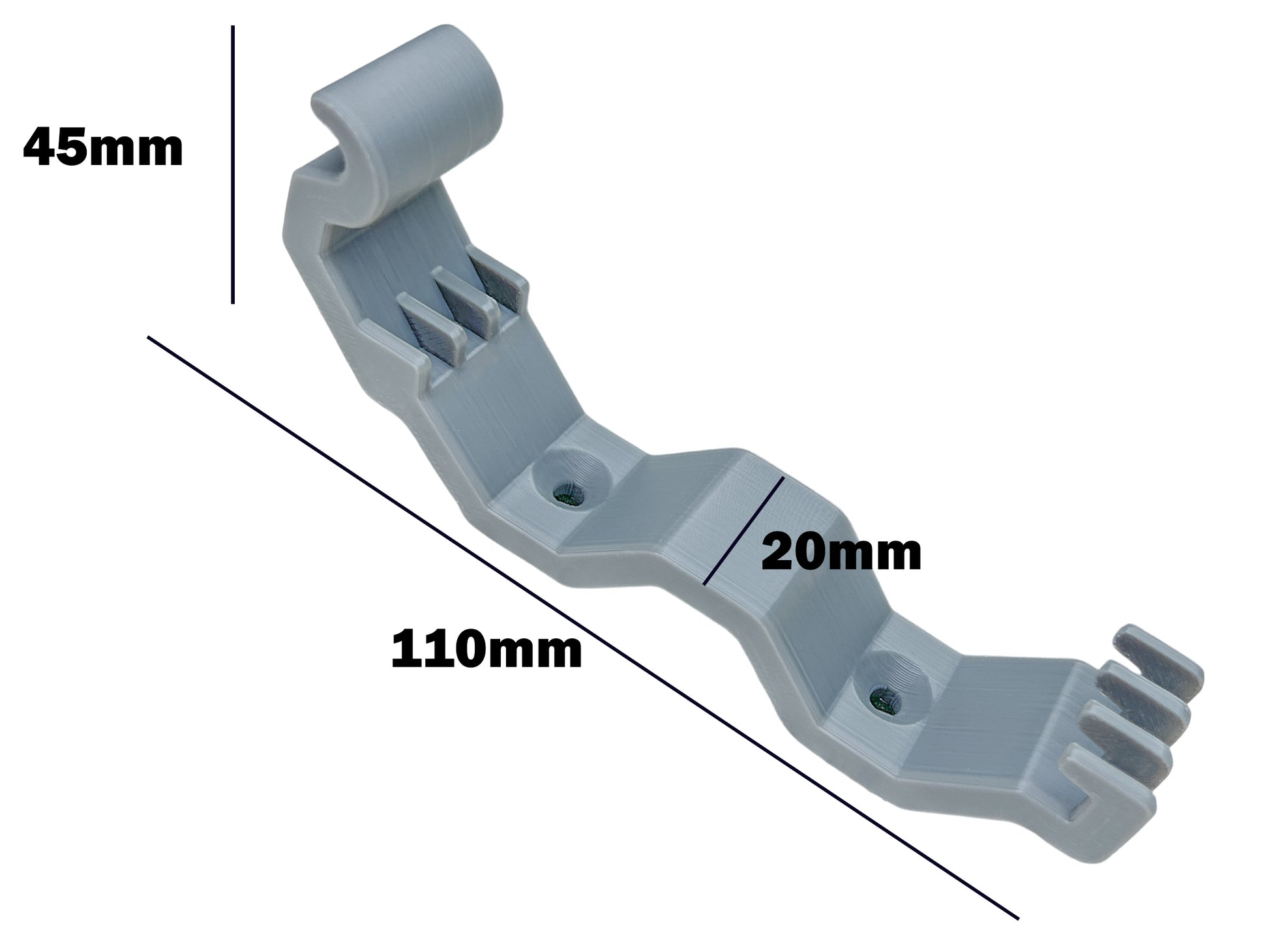 Decoralin Wall Mount compatible with Fritz!Box 7530, 7530 AX, 7510, 5530, 4050, 6850 LTE/5G – Router Holder for Wall Mounting – Grey - Decoralin