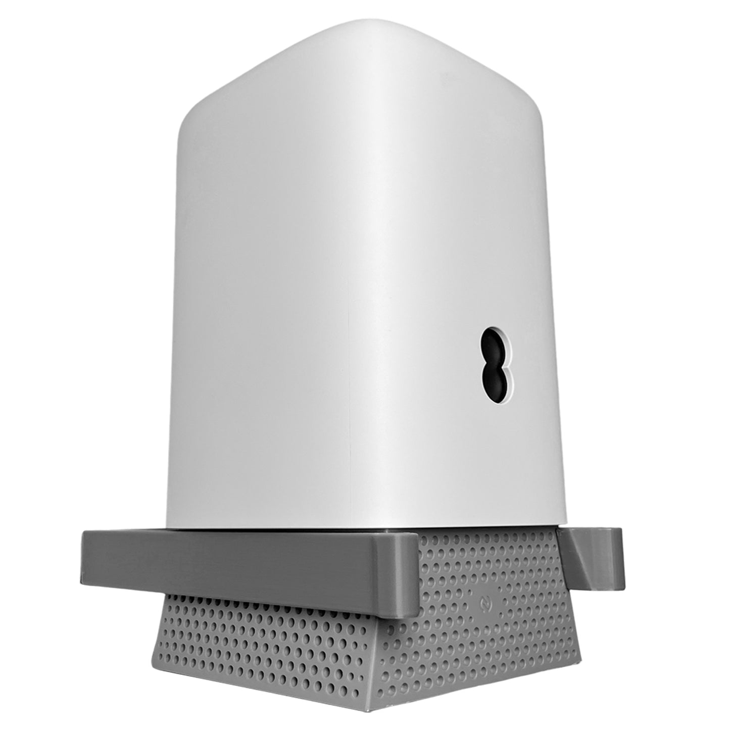 Decoralin Wall Mount for EE Smart Hub Pro Router (Model SH40J) – Grey Router Holder Bracket with Click Lock, Cable Gap & Airflow – WiFi Booster Wall Bracket – Screws & Plugs Included - Decoralin