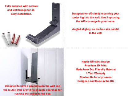 Thg3000 Router Decoralin Wall Mounting Bracket for Vodafone WiFi Hub THG3000 THG3000g