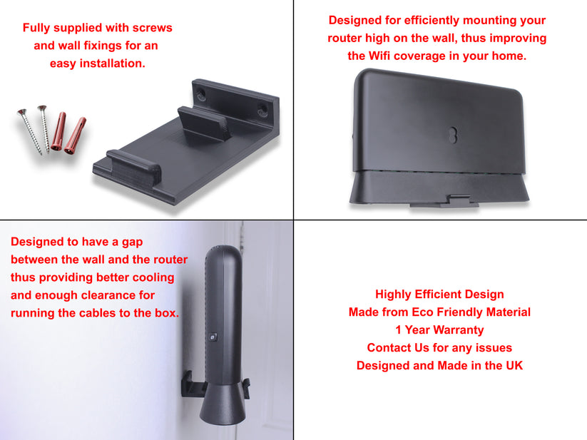Sh31b Router Wall Mounting Bracket for EE BT Rebrand Smart Hub Plus Model SH31B ...