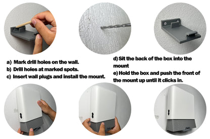 Decoralin Wall Mount for EE Smart WiFi 7 Router (Model SW40J) – Grey Router Holder Bracket with Tilt & Click Fit, Cable Gap & Ventilation – Secure Wall Mount with Screws & Plugs Included