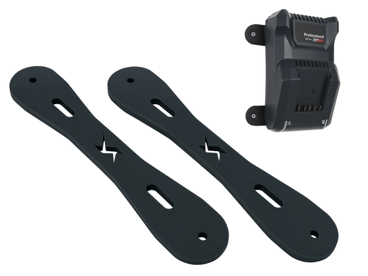 Decoralin Wall Mount for Bosch 18V & 12V Chargers – Compatible with GAL 18V-40, GAL 1180 CV, AL 18V-44, GAL 12V-40 – Charger Holder with Screws & Plugs – Black, Made in Europe