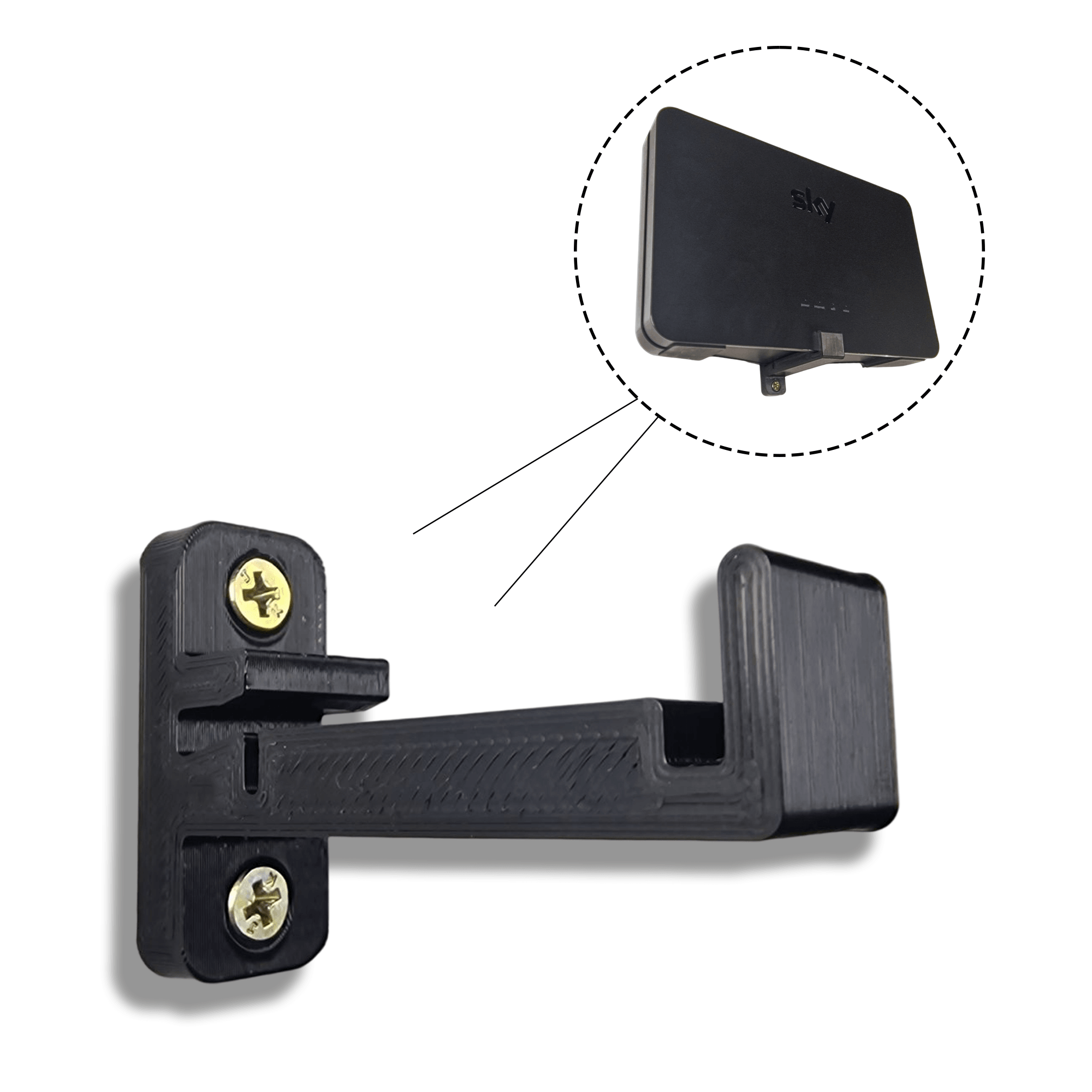 Staffe A Muro Per Sky Broadband Hub SR203 - Supporto Per Router Domestico Wireless - AK3D Studio - Foto 3